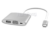 USB3.1cabel,USB C type,USB 3.1 C to USB 2.0+VGA+USB C adapter，PD 8K視頻線，游戲機8K大屏幕